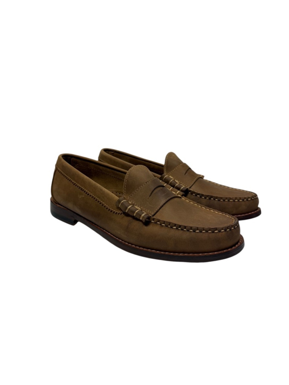 J.Crew Mens Camden Leather Penny Loafers Whiskey Tan Size 9.5 BJ009